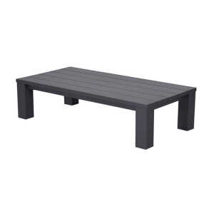 GARDEN IMPRESSIONS CUBE LOUNGE TABLE 140X72X40 CARBON BLACK | 07572GT