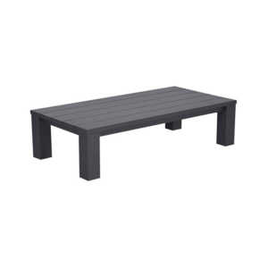 GARDEN IMPRESSIONS CUBE LOUNGE TABLE 140X72X40 CARBON BLACK | 07572GT - Image