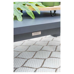 GARDEN IMPRESSIONS CUBE LOUNGE TABLE 140X72X40 CARBON BLACK | 07572GT - Image