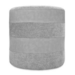 DUNCAN OTTOMAN, GREY STRIPED | 91558