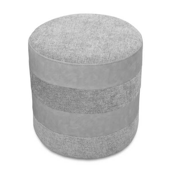 DUNCAN OTTOMAN, GREY STRIPED | 91558 - Image 1