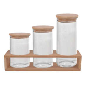 GLASS STORAGE JAR SET
