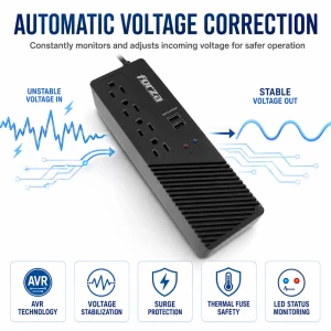 FORZA 500W AUTOMATIC VOLTAGE REGULATOR 115V | FVR-1011USB - Image 
