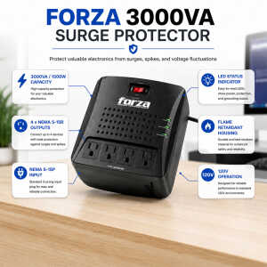 FORZA 3000VA /1500W, 4-OUT,120V REGULATOR | FVR-3001 - Image 