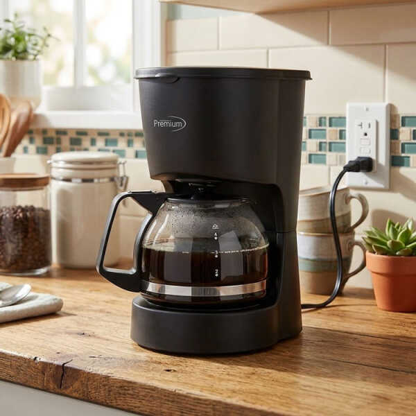 PREMIUM 4 CUPS COFFEE MAKER BLACK 120V-600W | PCM5422B - Image 