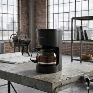 PREMIUM 4 CUPS COFFEE MAKER BLACK 120V-600W | PCM5422B - Image 