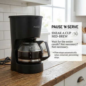 PREMIUM 4 CUPS COFFEE MAKER BLACK 120V-600W | PCM5422B - Image 