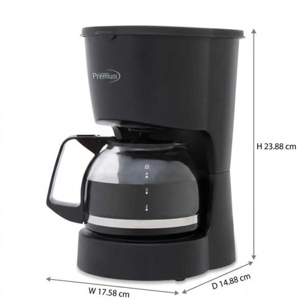 PREMIUM 4 CUPS COFFEE MAKER BLACK 120V-600W | PCM5422B - Image 