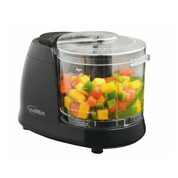 PREMIUM 1.5 CUPS MINI FOOD CHOPPER 120V-100W BLACK | PMC156B - Image 