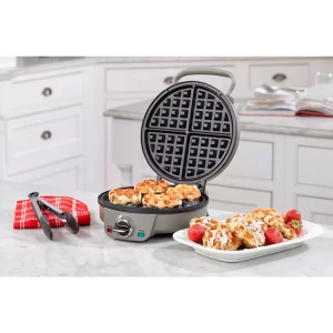 CUISINART MINI BELGIAN WAFFLE MAKER, 800W , SILVER | WAF-200P1 - Image 