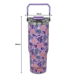 SITARAYURI 900ML THERMAL CUP WITH 3D FLORAL PATTERN | ZF-045 - Image 