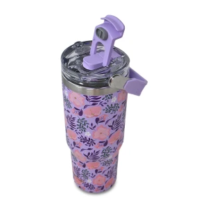 SITARAYURI 900ML THERMAL CUP WITH 3D FLORAL PATTERN | ZF-045 - Image 