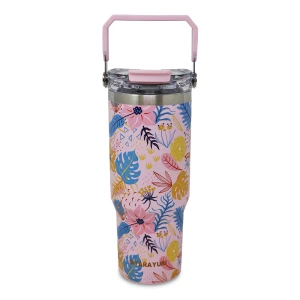 SITARAYURI 900ML THERMAL CUP WITH 3D FLORAL PATTERN | ZF-045 - Image 
