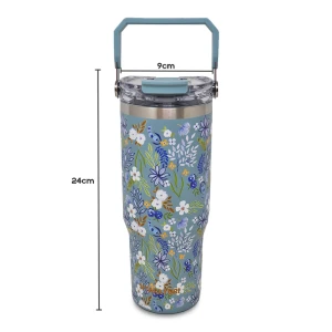 SITARAYURI 900ML THERMAL CUP WITH 3D FLORAL PATTERN | ZF-045 - Image 