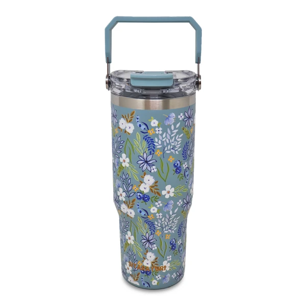 SITARAYURI 900ML THERMAL CUP WITH 3D FLORAL PATTERN | ZF-045 - Image 
