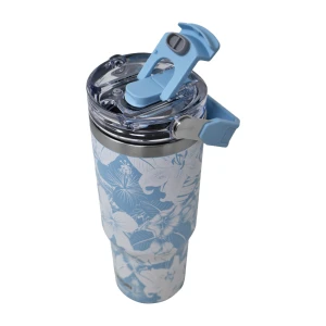 SITARAYURI 900ML THERMAL CUP WITH 3D FLORAL PATTERN | ZF-045 - Image 