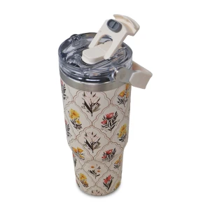 SITARAYURI 900ML THERMAL CUP WITH 3D FLORAL PATTERN | ZF-045 - Image 