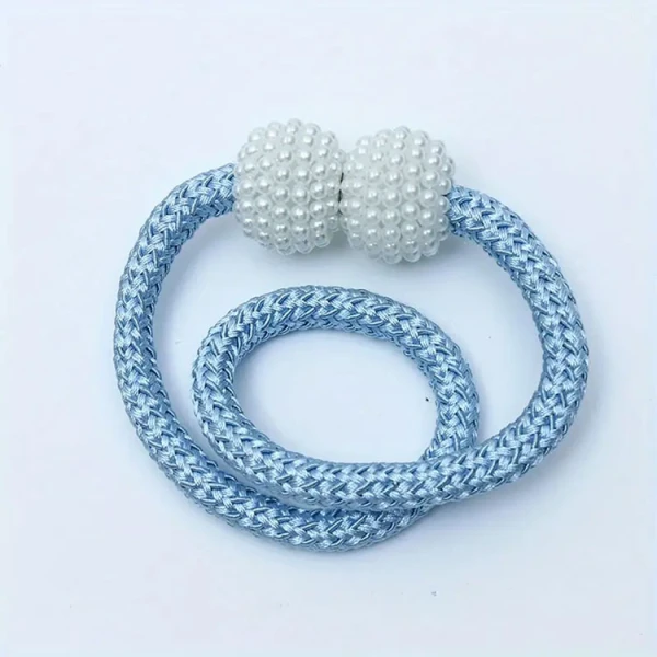 PEARL MAGNETIC CURTAIN STRAP 2PCS BLUE | 21010-045 - Image 