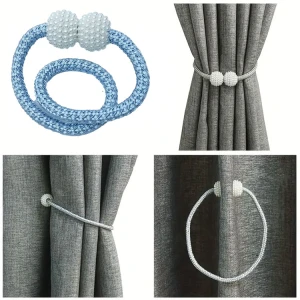 PEARL MAGNETIC CURTAIN STRAP 2PCS BLUE | 21010-045 - Image 