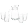 GLASS JUG AND CUPS SET