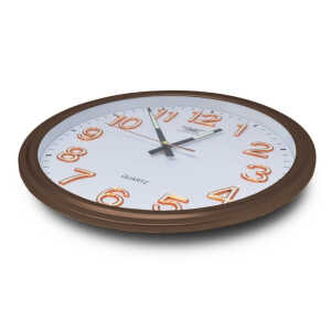 WALL CLOCK 003 WITH BROWN FRAME | 23060037 - Image 
