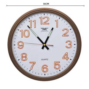 WALL CLOCK 003 WITH BROWN FRAME | 23060037 - Image 