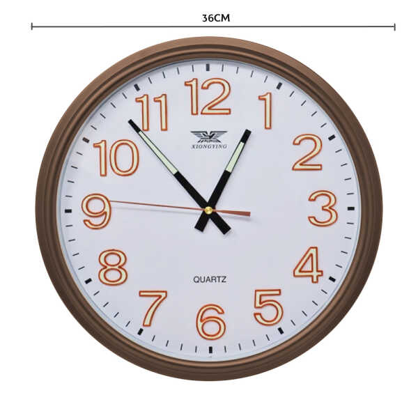 WALL CLOCK 003 WITH BROWN FRAME | 23060037 - Image 