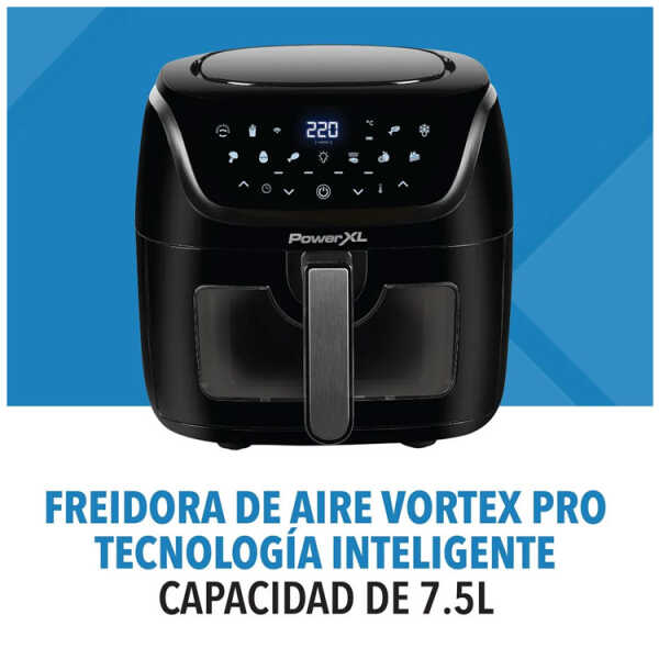 POWERXL VORTEX PRO 7.5L AIR FRYER BLACK | AF-E8001-LA - Image 
