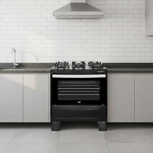MITSUMI 30″ AGILE UP 5 BURNERS GAS RANGE BLACK | ATL300001825 - Image 