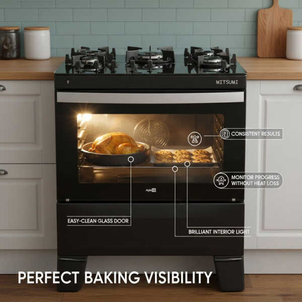 MITSUMI 30″ AGILE UP 5 BURNERS GAS RANGE BLACK | ATL300001825 - Image 