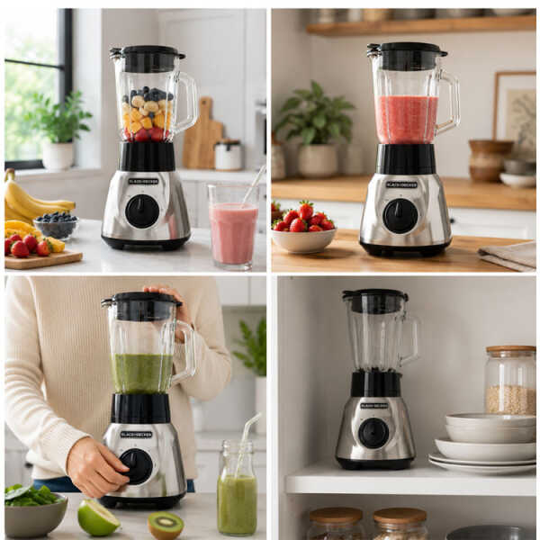 BLACK & DECKER 2-SPEED BLENDER S/S LATAM | BL1686-OSD - Image 