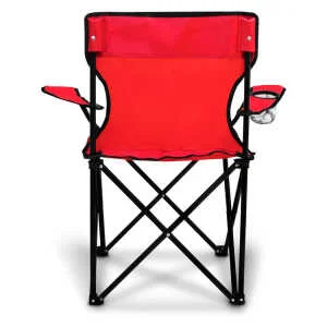 PRIMO RED CAMPING CHAIR WITH MESH CUP HOLDER | C12PL
