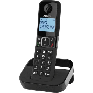 ALCATEL DUO CORDLESS TELEPHONE WITH 2 HANDSETS BLACK | F860CB-DUO-BLK - Image 