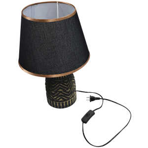 BLACK CERAMIC TABLE LAMP | JL23-746