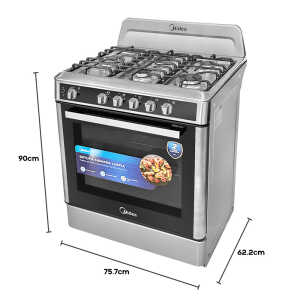 MIDEA 30" 5-BURNER STAINLESS STEEL GASRANGE | MGS30F1BBAWSS-CA - Image 