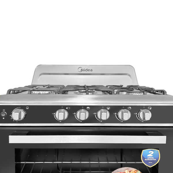 MIDEA 30" 5-BURNER STAINLESS STEEL GASRANGE | MGS30F1BBAWSS-CA - Image 