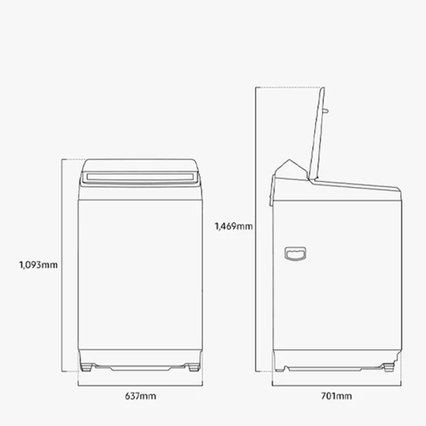SAMSUNG 19KG TOP LOAD WASHER W/ ECO BUBBLE WITH DIGITAL INVERTER AND IMPELLER | WA19CG6442BDCU - Image 