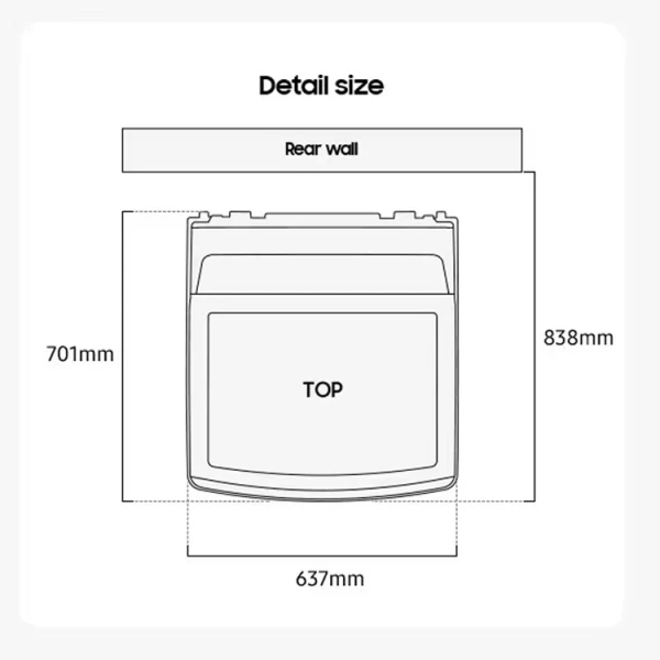 SAMSUNG 19KG TOP LOAD WASHER W/ ECO BUBBLE WITH DIGITAL INVERTER AND IMPELLER | WA19CG6442BDCU - Image 