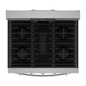 WHIRLPOOL 30" 5-BURNERS W/ AIR FRY CONVECTION OVEN, GASRANGE, FINGERPRINT SS | WFGS5030RZ - Image