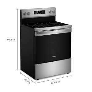WHIRLPOOL 30" 5-BURNERS W/ AIR FRY CONVECTION OVEN, GASRANGE, FINGERPRINT SS | WFGS5030RZ - Image