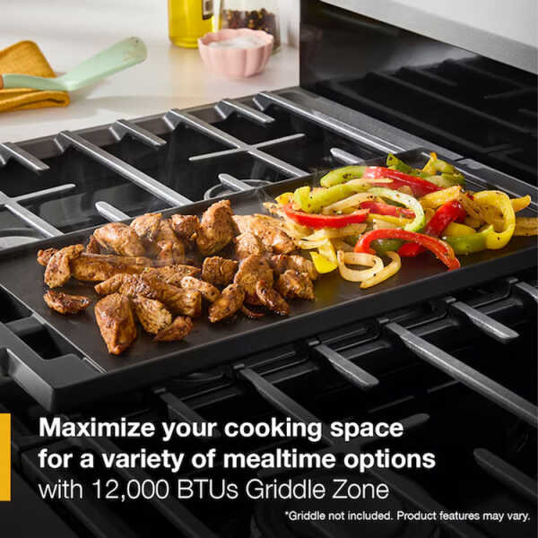 WHIRLPOOL 30" 5-BURNERS W/ AIR FRY CONVECTION OVEN, GASRANGE, FINGERPRINT SS | WFGS5030RZ - Image 