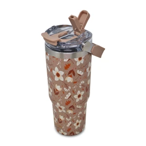 SITARAYURI 900ML THERMAL CUP WITH 3D FLORAL PATTERN | ZF-045 - Image 
