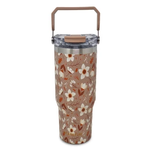 SITARAYURI 900ML THERMAL CUP WITH 3D FLORAL PATTERN | ZF-045 - Image 
