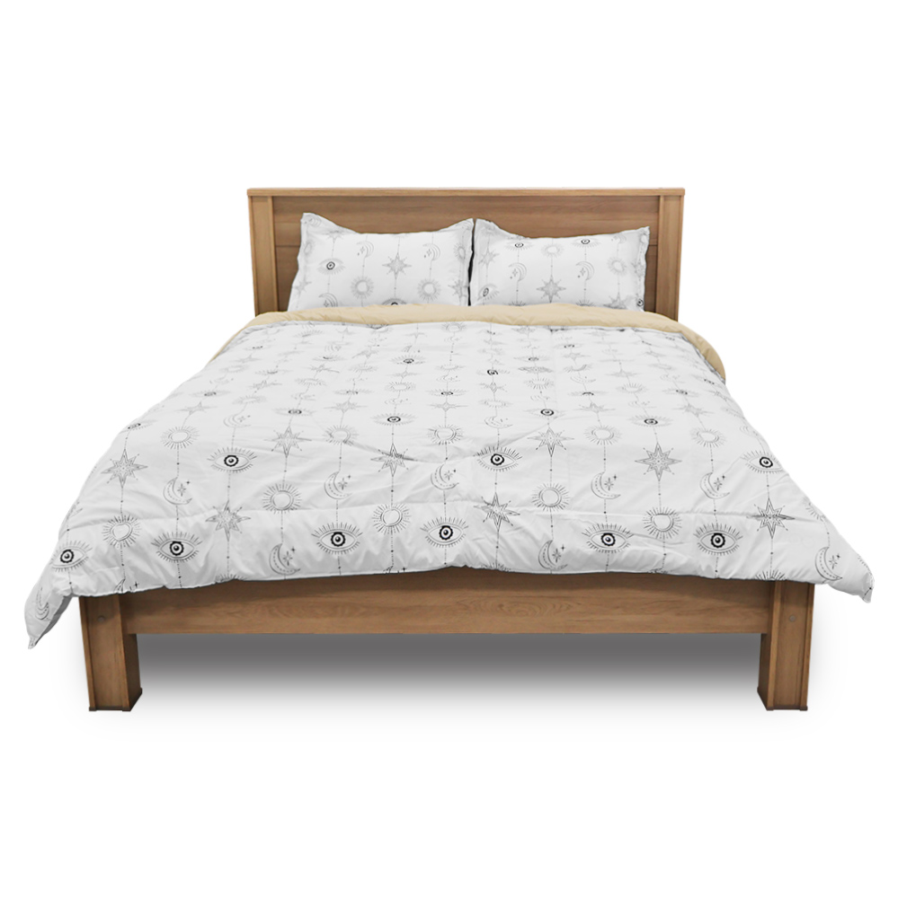 Queen white comforter set
