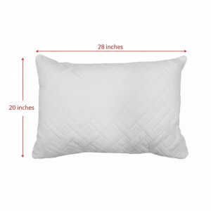 DA VINCI LUXURY HOTEL COLLECTION QUEEN SIZE PILLOW 20"X28" WHITE | 7460216508807 - Image 