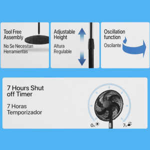 AIR MONSTER 18" STAND FAN W/REMOTE CONTROL | AM-S1860-RPG - Image 