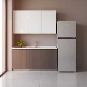 SHARP 10 CU.FT/286L STAINLESS STEEL REFRIGERATOR W/FREEZER ON TOP 110V-120V | SHA-286T - Image 