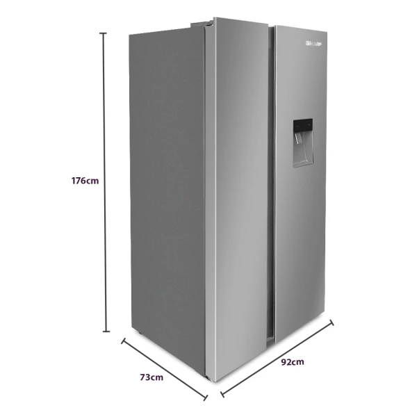 SHARP SIDE BY SIDE 22 CU.FT STAINLESS STEEL REFRIGERATOR  | SHA-631T - Image 