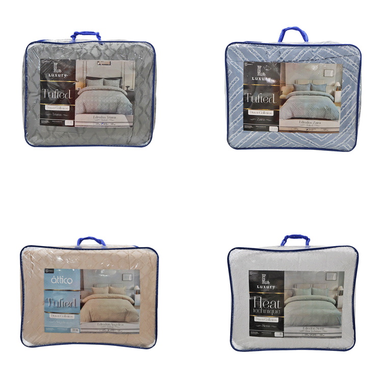 Tufted queen comforter set
