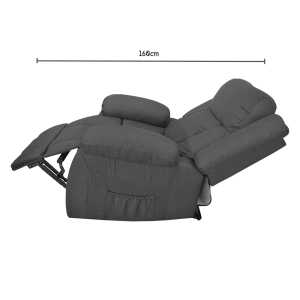 LUXURY LINEN DARK GREY ELECTRIC RECLINER | WF389BL
